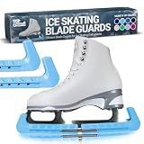 Kami-So Ice Skate Guards | Ice Protector for Blades | Hockey Skate Blade Covers | Figure Covers | Hard Guards & Blade Soakers | Women and Mens Skating Accessories| Light Blue