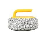 KUSINDOG Curling Stones Curling Rock Granite for Curling Sport Game, 5.5 to 17 kg (20cm(7.87") Yellow)