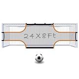 MR 24'x8' Soccer Goal Target Sheet, 11-Player Shooting Training Aid