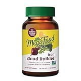 MegaFood Blood Builder Iron Supplement Clinically Shown to Increase Iron Levels Without Side Effects, Vegan Supplement For Women with Vitamin C, Vitamin B12 & Folic Acid, 90 Tablets