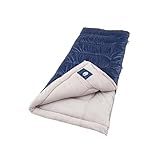 Coleman Brazos 20/30°F Adult Cool-Weather Sleeping Bag with No-Snag Zipper & Stuff Sack, Machine Washable
