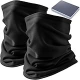 Leaflai 2 Pack Multifunctional Breathable Neck Gaiter, Unisex Face Covering Scarf, Windproof Neck Scarf for Men & Women, Christmas gift