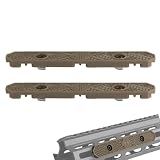 2pcs Rail Covers Compatible with Mlok Wire Management Clips Flashlight Pressure Switch Cable Guide Everyday Carry Hunting(Brown,4.52in)