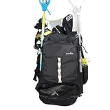 Athletico Lacrosse Bag - Extra Large Backpack - Field Hockey Equipment - Two Stick Holders and Separate Cleats Compartment (Black)