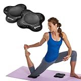 Gaiam Yoga Knee Pads (Set of 2) - Yoga Props and Accessories for Women/Men Cushions Knees and Elbows for Fitness, Travel, Meditation, Kneeling, Balance, Floor, Pilates-Black