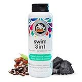 SoCozy Kids Swim 3-in-1 Shampoo, Conditioner & Body Wash - 3-in-1 Combo Pool Shampoo & Conditioner for Swimmers - Salt & Chlorine Removing Activated Charcoal