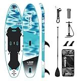 Spatium Windsurf SUP Inflatable SailBoard Only Without the Sail,10'8''*33''*5.9''Windsurfing Boards for Adults Drop-Stitch Inflatable Sail Paddleboard for Beginners-Blue Color