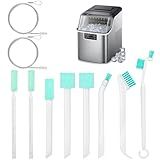 TUZAZO Ice Machine Cleaner Brush Kits, 10 PCS Ice Maker Cleaning Tools - 2PCS Long Drain Pipe Brushes and 8 PCS Crevice Cleaning Brushes
