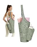sportsnew Yoga Mat Bag for Women with 40oz Water Bottle Pocket, Pilates Bag