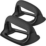 Kipika Push Up Bars, Pushup Stands With Thickened Soft Plastic Handle, Stable and Non-Slip Base, Pushup Handles Perfect for Floor Strength Training (Black)