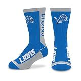 For Bare Feet NFL Detroit Lions MVP Crew Socks, Youth One Size