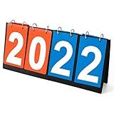 HSZJsto Portable Table Top Scoreboard Flipper, Multi Sports Score Flip Scoreboard Score Keeper, for Basketball, Football, Soccer, Tennis, Badminton & Other Competitive Sports
