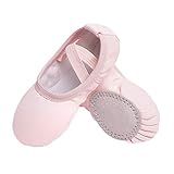 Stelle Canvas Ballet Shoes Toddler Girls Ballet Slippers No-Tie Boys Dance Shoes(Ballet Pink,11ML)