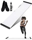 UltraSlide 5 Ft Slide Board for Exercise with Booties & Polish - Solid One-Piece Slide and Balance Board for Cardio & Home Workouts, Sports Core Exercise Equipment, Sliders for Working Out, Hockey Training, Cardio Equipment, Fitness SlideBoard with Non-Slip Grip Pads. Made In USA.