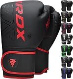 RDX Kids Boxing Gloves Sparring and Muay Thai Maya Hide Leather, Kara Patent Pending Junior Training Mitt for Kickboxing, Punching Bag, Focus Pads, MMA, Thai Pad, Double End Ball Punching Gloves