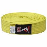Fadi Sports Martial Arts Belt for Karate, Judo, Aikido and Taekwondo - Durable Cotton-Polyester Blend for Adults and Kids (Yellow, 2)