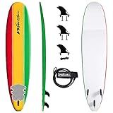 Wavestorm - Classic Soft Top Foam 8ft Surfboard (Tri Color Solid
