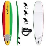 Wavestorm - Classic Soft Top Foam 8ft Surfboard (Tri Color Solid