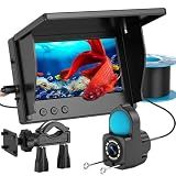 Underwater Fishing Camera TMACTIME 1080P HD, Portable Fish Finder with 4.3" LCD Display & Infrared Night Vision Light, IP68 Waterproof & 5000mAh, Fishing Camera for Ice Lake Boat Kayak Fishing - 15M