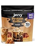 Javvy Protein Coffee for Cold Brew & Iced Coffee, Caramel Latte