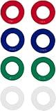 Fractional Weight Plates - 2 Each of 1/4, 1/2, 3/4, 1 lb. Total Set of 8 by Trademark Innovations (Grey, Blue, Green, & Red)