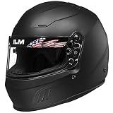 ILM Snell SA2025 Full Face Auto Car Racing Helmets for Men and Women Model 760(Matte Black, L)