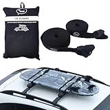Ho Stevie! Surfboard Tie Down Straps (Pair) for Roof Rack Crossbars - Easy to Use - 'No Scratch' Silicone Buckle Covers Prevent Damage