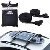 Ho Stevie! Surfboard Tie Down Straps (Pair) for Roof Rack Crossbars - Easy to Use - 'No Scratch' Silicone Buckle Covers Prevent Damage