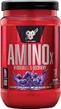 BSN Amino X Muscle Recovery & Endurance Powder with BCAAs, 10 Grams of Amino Acids, Keto Friendly, Caffeine-Free, Support Endurance, Zero Sugar, Grape, 30 servings, 15.34 Ounce (Packaging May Vary)