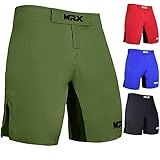 MMA BJJ Unisex Training Cage Fighting Grappling Martial Arts Boxing Muay Thai Wrestling Shorts Olive Medium
