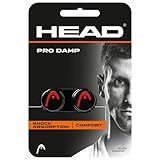 HEAD Pro Damp Vibration Dampener for Tennis Racquets, 2 Per Pack, Black/Red Color