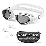 HDYAR Swim Goggles Nearsighted Swimming Goggles Anti Fog No Leaking UV Protection Fit for Adult Men Women Youth