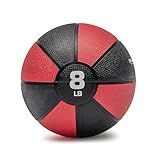Amazon Basics Weighted Medicine Ball, 8 Pounds, Red/Black