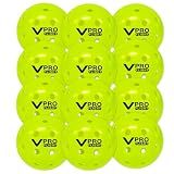 Vulcan VPRO Flight Outdoor Pickleball Balls – USA Pickleball (USAPA) Approved for Tournament Play – Pro Grade 40 Hole Outdoor Pickleballs – Hi-Vis Green – 12 Pack