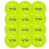 Vulcan | VPRO Flight Outdoor Pickleball | Official Ball of The PPA Tour & MLP | Hi-Vis Yellow | 12 Pack