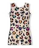 YDMZX Girls Gymnastics Leotards with Shorts Toddler Kids Gymnastic Tumbling Biketards Unitards Outfit Sparkly 2-10 Years Old