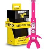 Nxtrnd Two Pro Football Mouth Guard, Permanent Strap, Fits Adult & Youth (Pink)