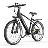 Pikabike Electric Bike for Adults, 1500W Peak Motor Ebike, Max 65Miles 28MPH, 26" Electric Mountain Bike, 480Wh Removable Battery EBike, 7-Speed & Front Suspension, Electric Bicycle for Commute