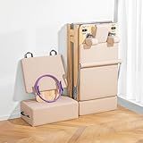 Pilates Reformer Machine, Quick-Assembly Foldable Studio Grade Pilates Equipment for Gym and Home, Oak Wood Pilates Reformer with Reformer Accessories