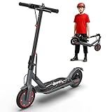 WERHY Foldable Electric Scooter for Kids, 350W Motor, Max 12Miles Long Range, 19 MPH Max Speed, 8.5" Solid Tire, Lightweight Foldable E-Scooter with Dual Braking, Digital Display, Cruise Control