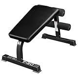 Valor Fitness Decline Sit-Up Bench - Abdominal Slant Board for Crunches, Leg Raises, Russian Twists & Core Training - Adjustable Leg Rollers - 650 lb Capacity Home Gym Equipment