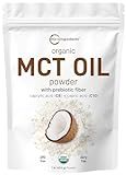Micro Ingredients Organic MCT Oil Powder with Prebiotic Fiber,1 Pound (16 Ounce) | C8 MCT Oil for Coffee Creamer | No GMOs, Keto Diet, Vegan