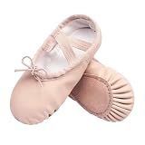 Stelle Ballet Shoes for Girls Toddler Soft Leather Full Sole Lace(BPL, 5MT)