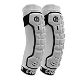 G-Form Unhinged Lacrosse Arm Pads - Breathable & Flexible Padded Arm Guards for Boys - Machine Washable Lacrosse Elbow Pads - White, Youth