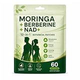 Praiveue 12IN-1 GLPLUS-1 Berberine Patches,Moringa Berberine Patches x NAD with L Glutamine, Chromium, Pomegranate and Cinnamon to Multiple Body Parts - Suitable for Men & Women - 1 Pack, 60 Pcs