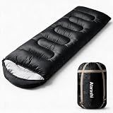 Atarashi Camping Sleeping Bag for Adults - 0 Degree Cold Weather Warm Sleeping Bag for Kids Teens with Compression Sack, 3-4 Season Camping Essentials Gear Accessories, Hiking, Outdoor