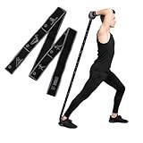 KSDD Elastic Yoga Strap with 11 Loops – Premium Stretch Band for Flexibility, Physical Therapy, Pilates, Leg & Full-Body Exercises – Non-Slip Fabric Resistance Band for Mobility & Strength Training