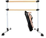 MARFULA 4 Ft Portable Wood Ballet Barre Ballet Bar Dance Barre Freestanding with Carry Bag