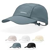 Sukeen Lightweight Sun Hat for Women Men,Quick Drying Baseball Cap UPF50+ Running Hats Foldable Sport Cap for Outdoor Daily Grayish Blue