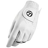 TaylorMade Golf STRATUS TECH GLOVE (WHITE, LEFT HAND, MEDIUM/LARGE), WHITE(MEDIUM/LARGE, WORN ON LEFT HAND)